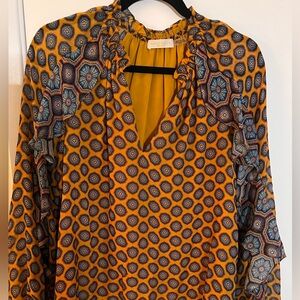 Ramy Brook ruffled bell sleeve blouse XS